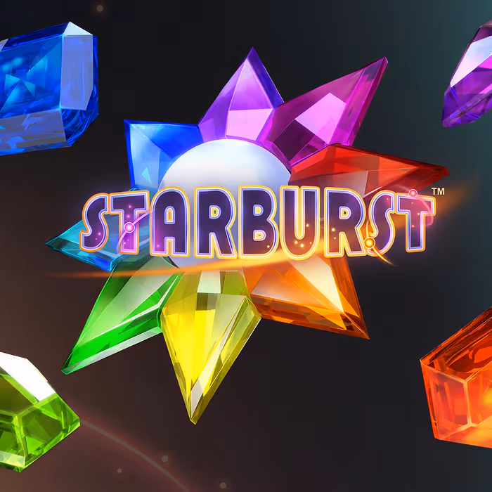 Starburst slot game featuring vibrant gemstones and expanding wilds
